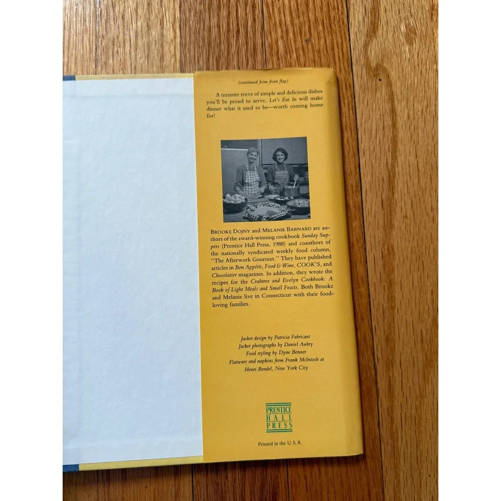 Let's Eat In Cookbook Brooke Dojny Melanie Barnard First Edition 1990 Hardcover